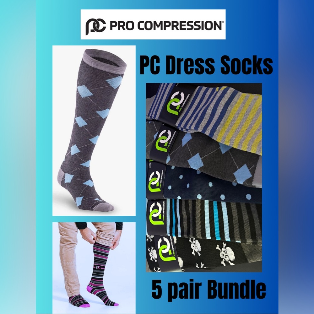 Procompression Dress Socks Bundle of 5